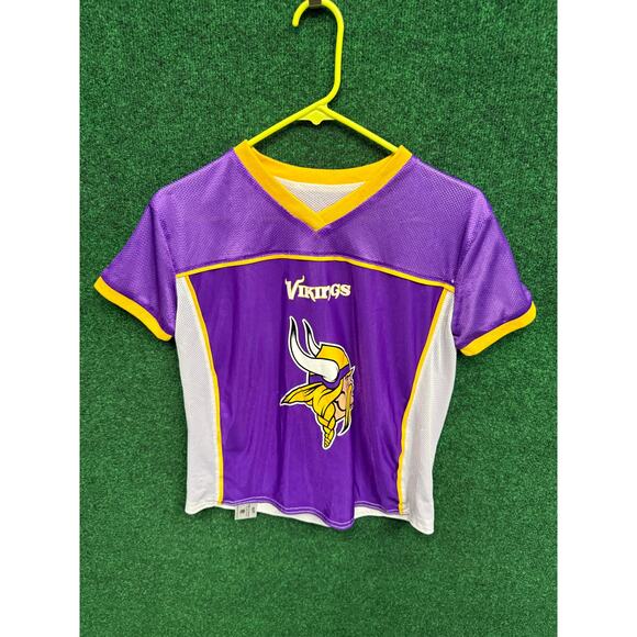 Youth Minnesota Vikings NFL Reversible Purple & White Flag Football Jersey Sz L - Picture 1 of 5